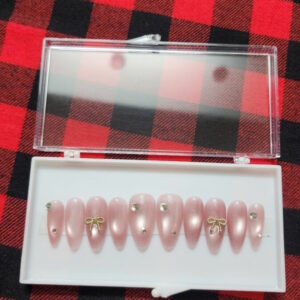 black silver butterfly press on nails | metallic frost fake nails | gold butterfly charm reusable nail set (copy)