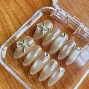 rosy pearl & iridescent bow (copy)