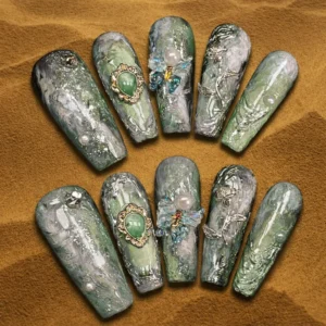 celestial galaxy gold nail set (copy)