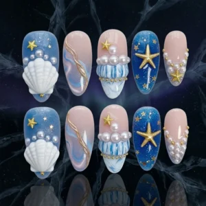 ocean starfish pearl nail art set