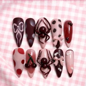 elegant floral nude nail set (copy)