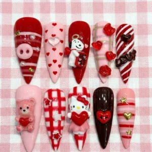 Valentine Cute 3D Nail Set