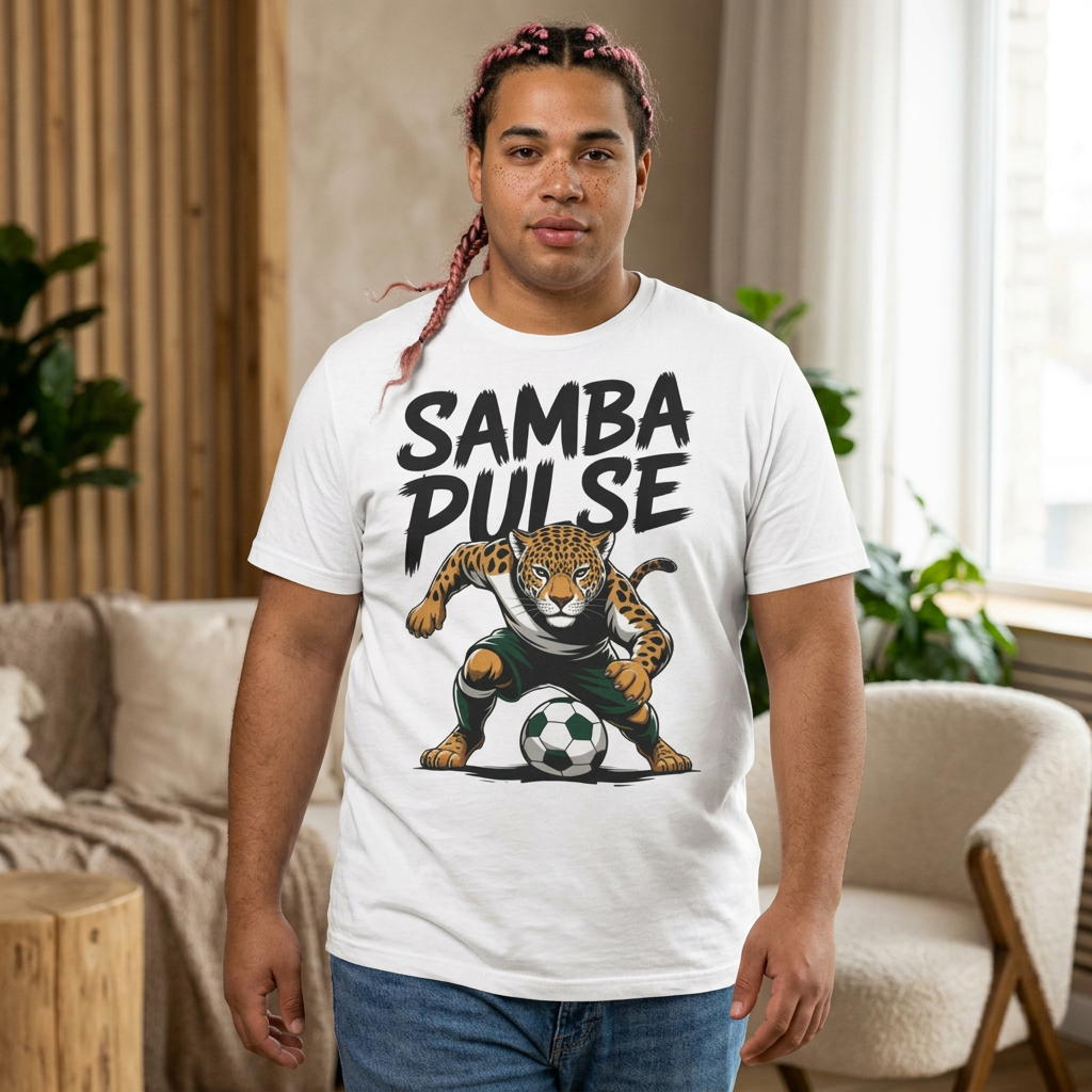 samba pulse soccer t‑shirt — jaguar football fan tee samba pulse soccer t‑shirt — jaguar football fan tee