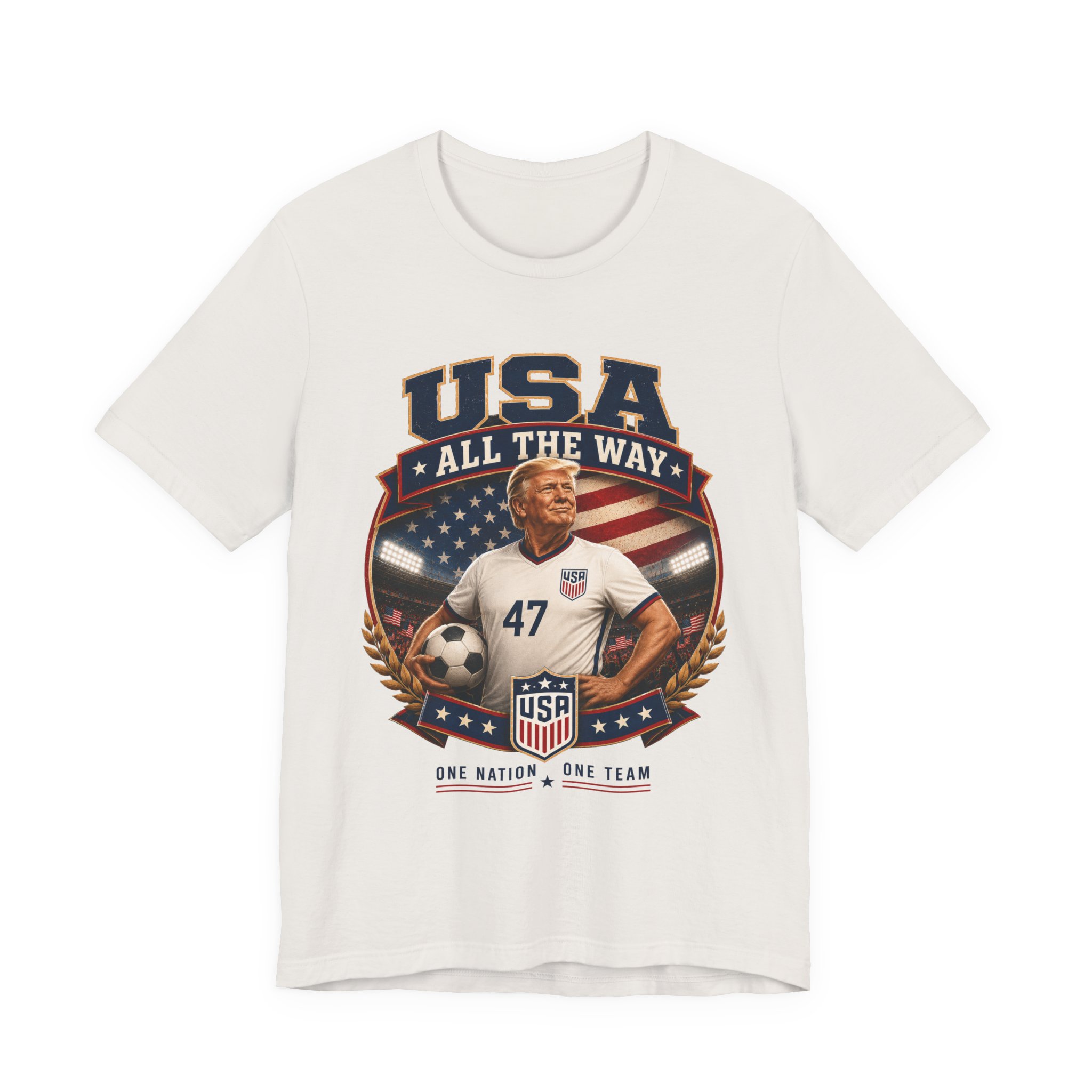 usa all the way soccer t shirt — one nation, one team usa all the way soccer t shirt — one nation, one team