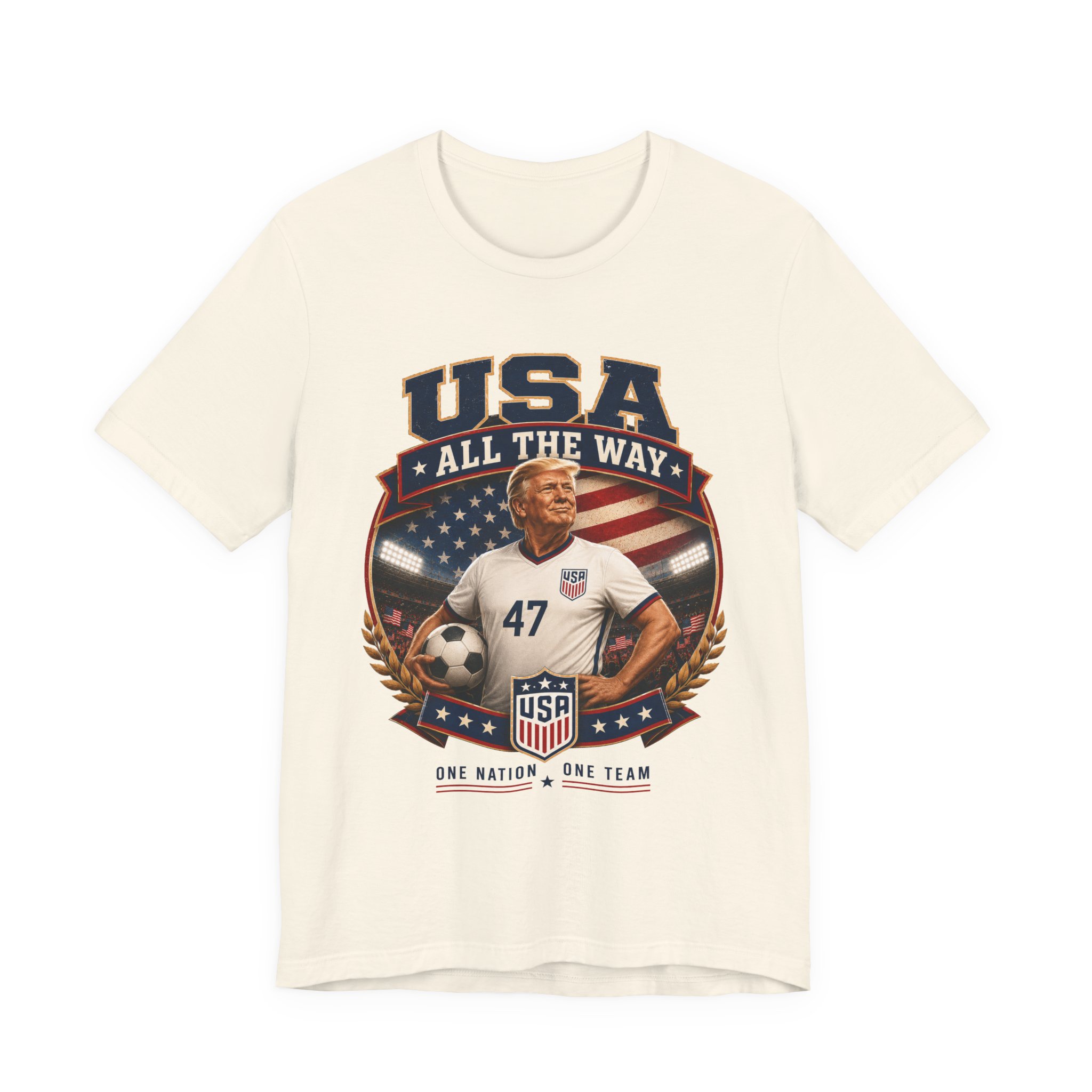 usa all the way soccer t shirt — one nation, one team usa all the way soccer t shirt — one nation, one team