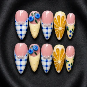 blueberry citrus nails