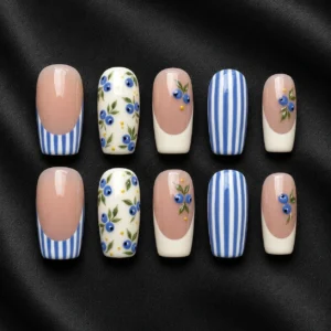 Blueberry French Nails