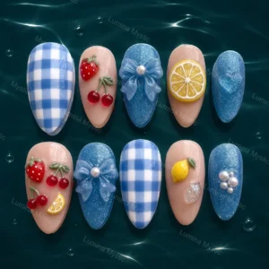 blueberry picnic charm