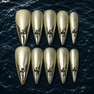 Chrome Cross Aura Nails
