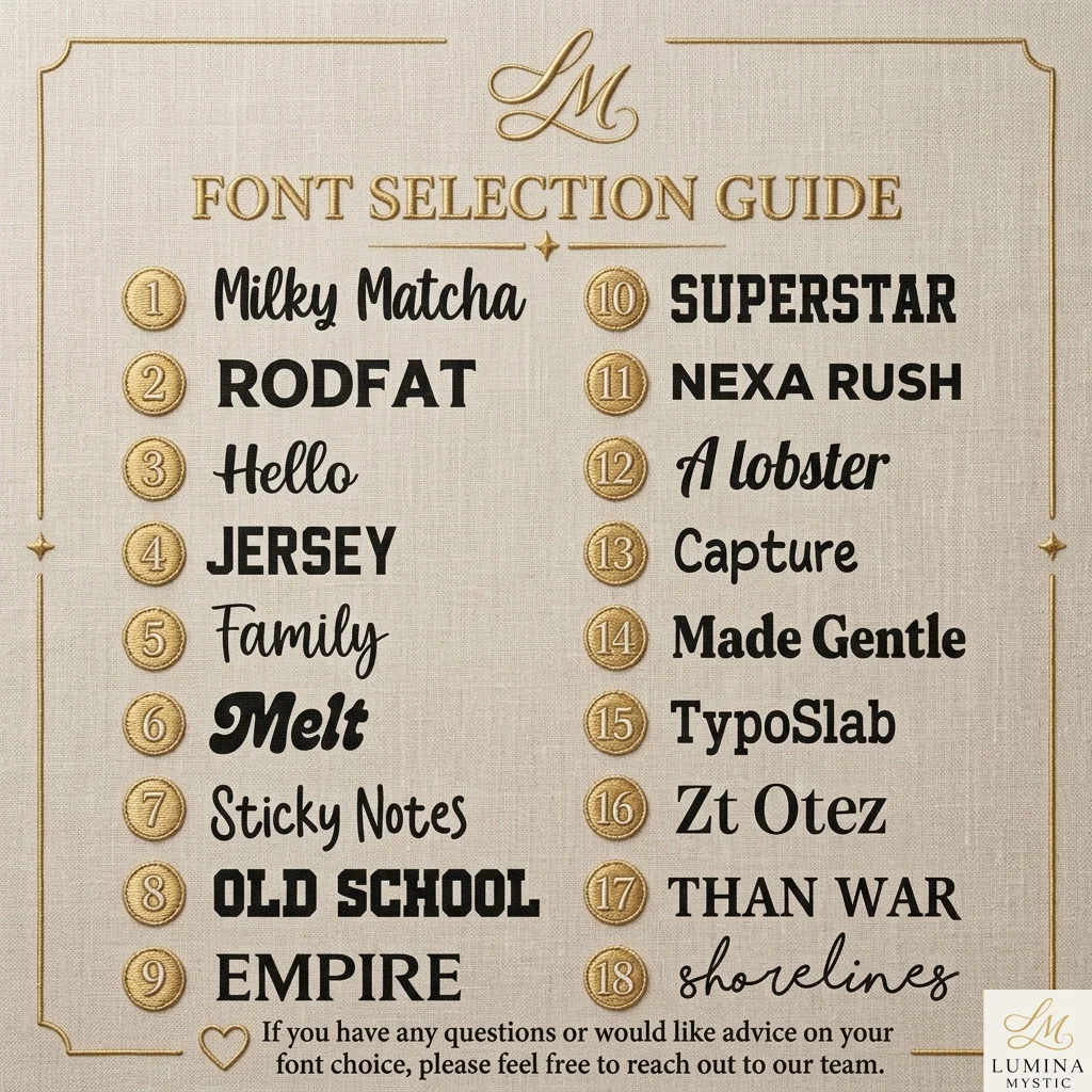 font selection font selection