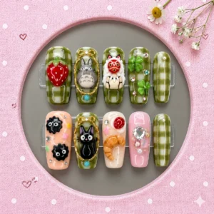 kawaii anime nails