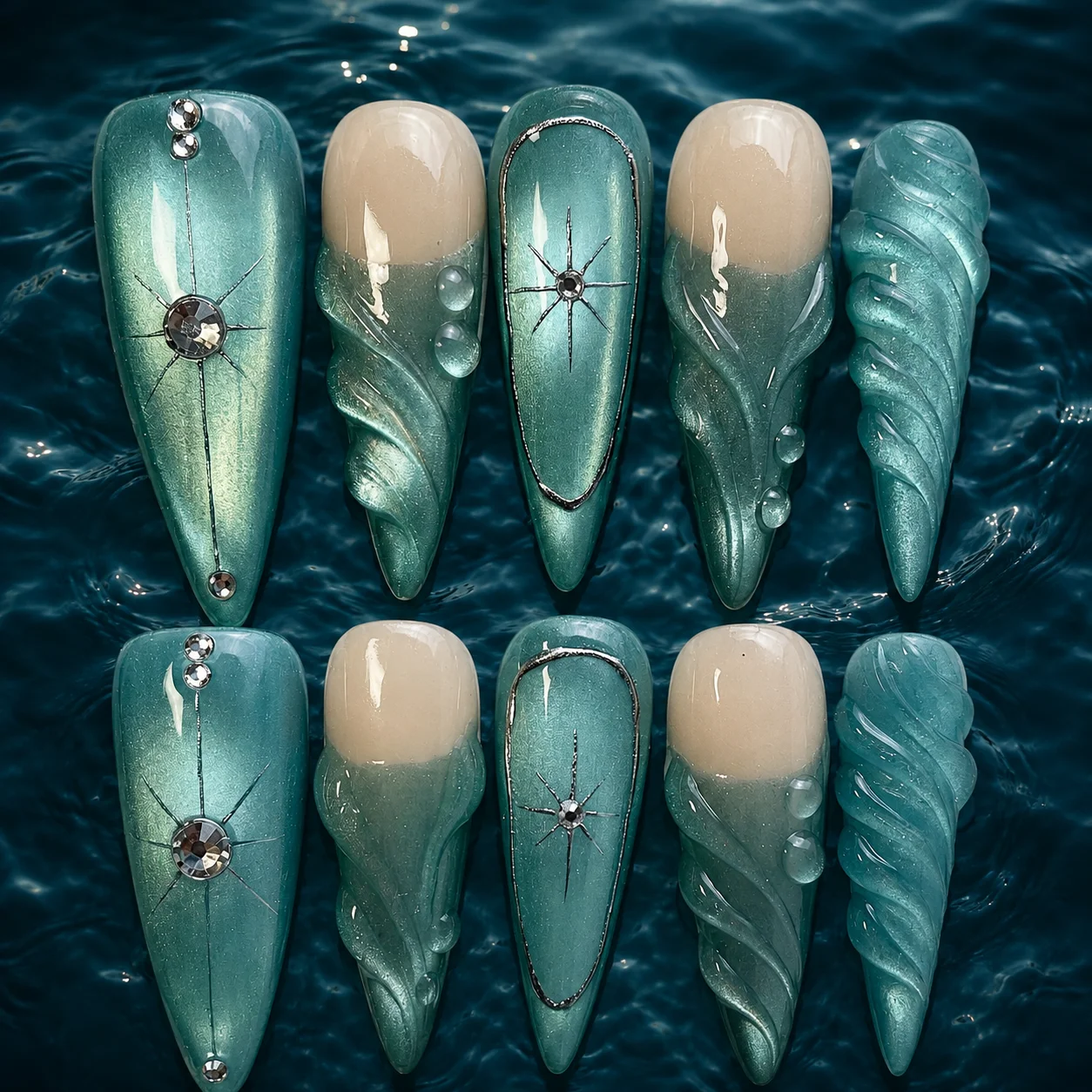 ocean pearl aura nails ocean pearl aura nails