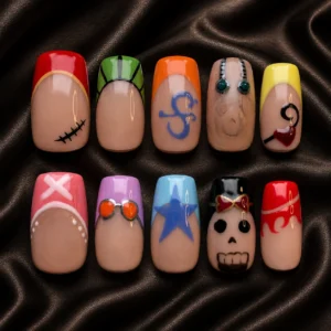 one piece anime press on nails