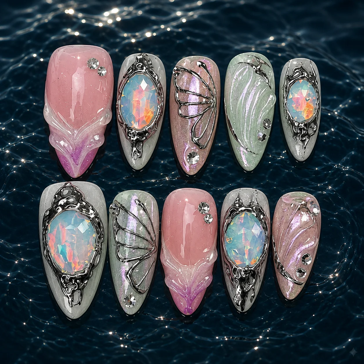 opal fairycore nails opal fairycore nails