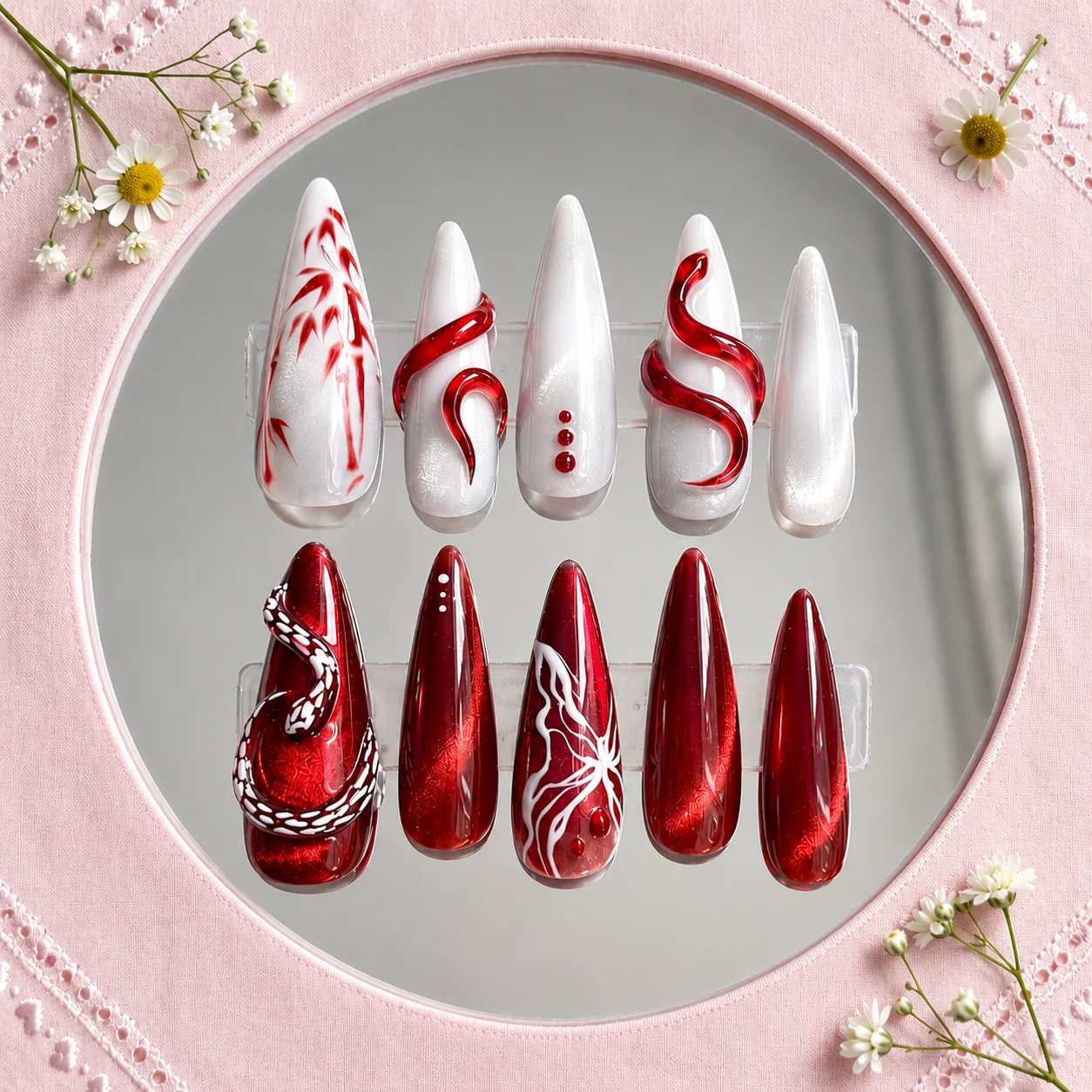 red snake aura nails red snake aura nails