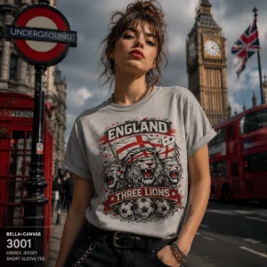 england three lions soccer t‑shirt – patriotic football fan tee
