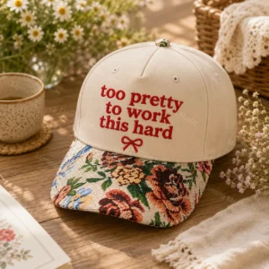 too pretty to work this hard hat