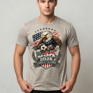 usa eagle soccer tee – land of the free