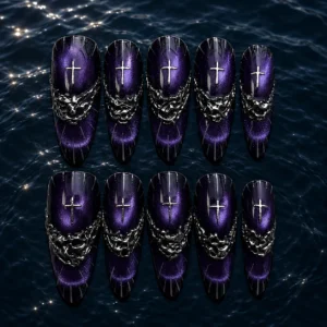 Void Cross Cat Eye Nails