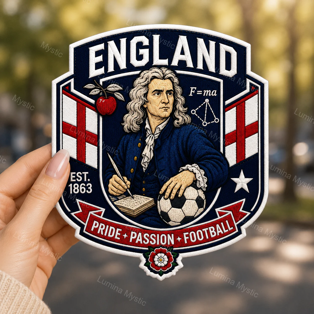 england isaac newton football patch england isaac newton football patch