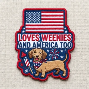 loves weenies & america dachshund patch