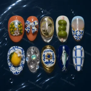 mediterranean charm nails