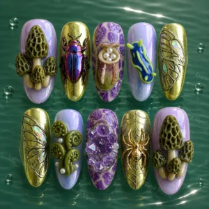 mystical nature curio press on nails