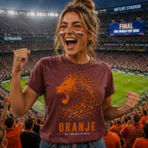 orange lion soccer teee