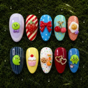 playful pop art nails