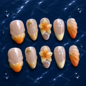sunset tropic nails