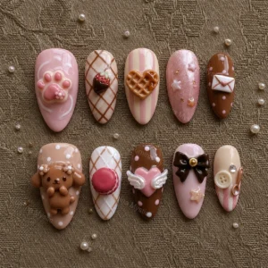 sweet puppy 3d artisan nails