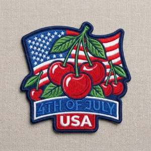triple cherry 4th july usa patch