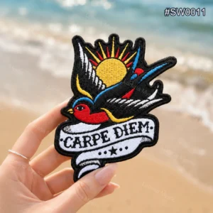 carpe diem swallow bird patch