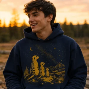 stargazing meerkat hoodie